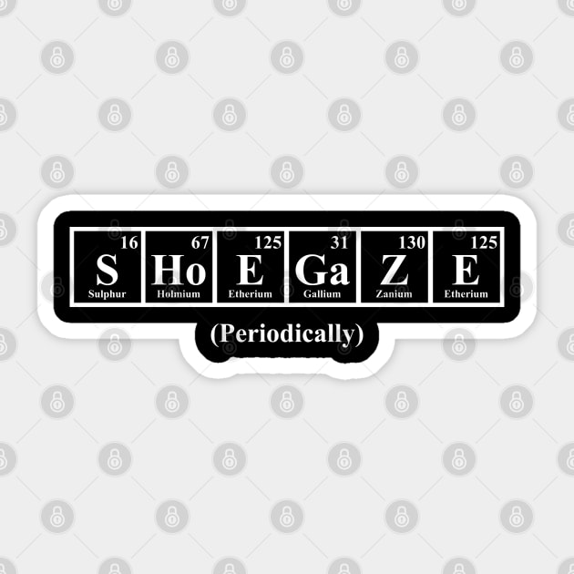 Shoegaze Periodically Sticker by heliconista